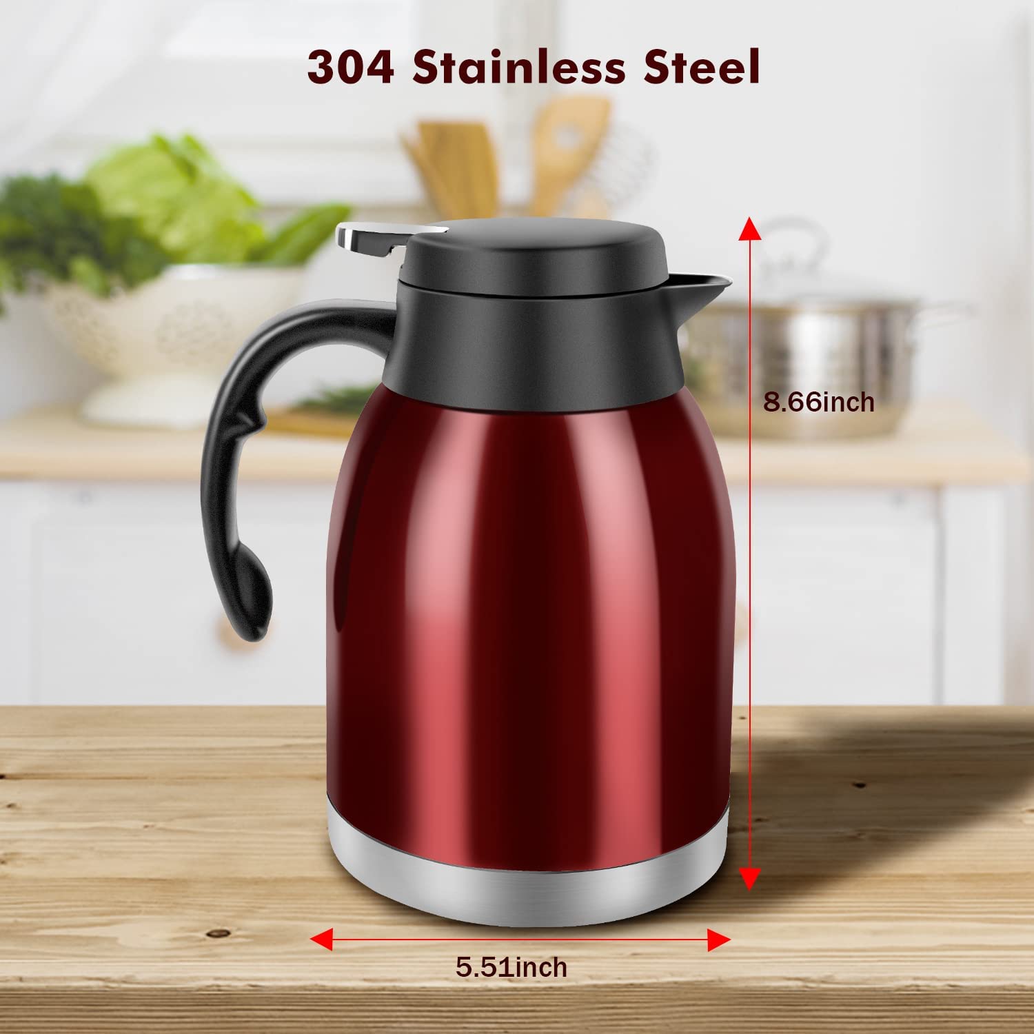 304 Stainless Steel Heat Preservation Pot Household Thermos Teapot